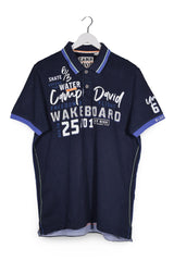 Tricou Camp David bleumarin mărime XL vedere din față second-hand premium