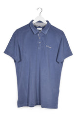Tricou Columbia albastru mărime M vedere din față second-hand premium