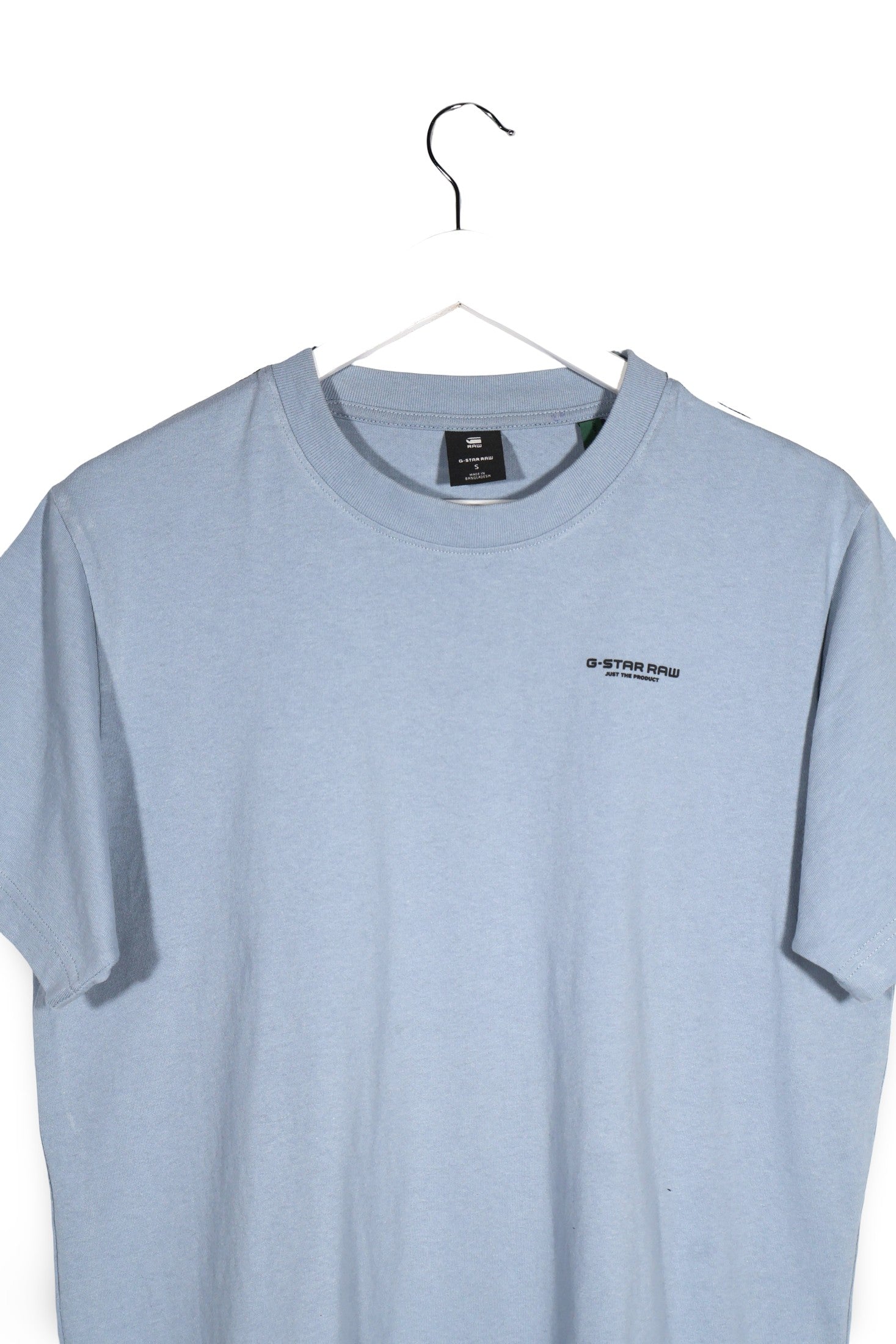 Tricou G-STAR RAW bleu deschis mărime S detaliu material și croială second-hand premium
