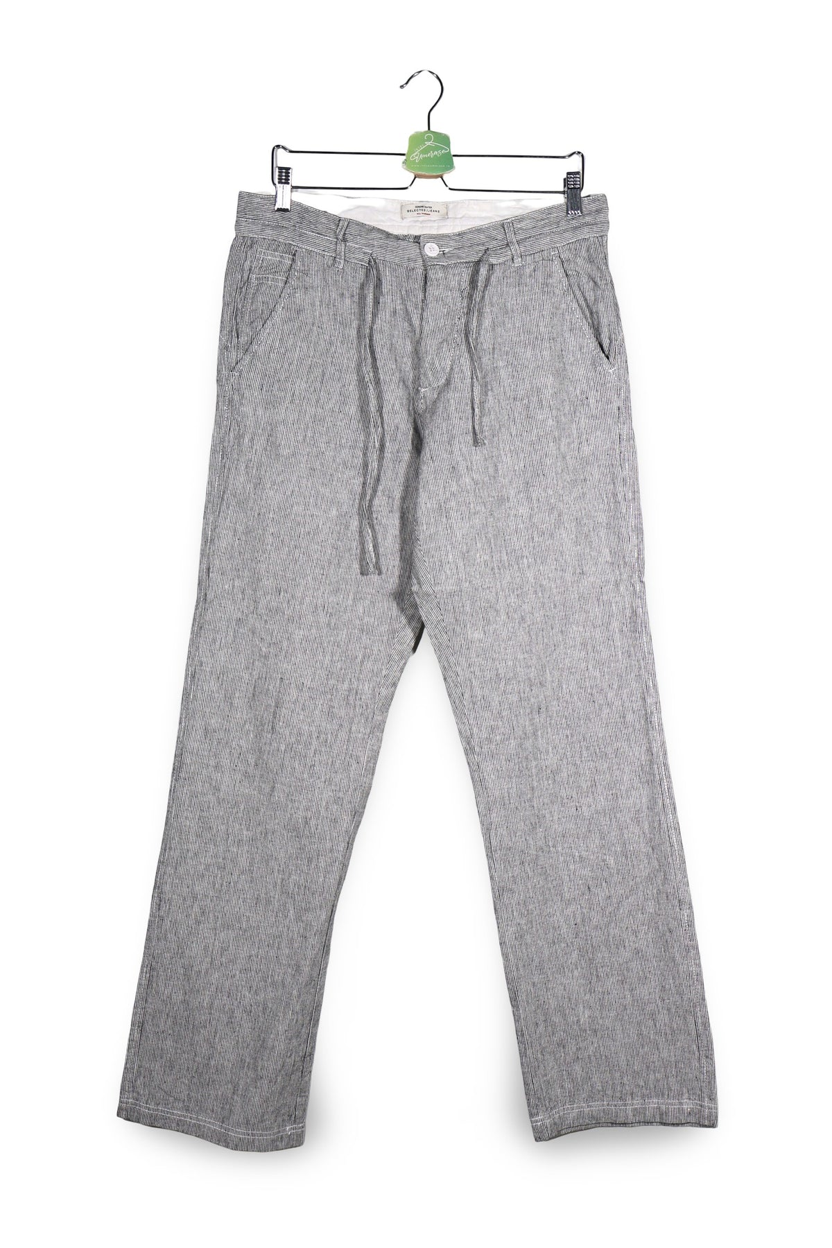Pantaloni Selected Homme gri mărime M vedere din față second-hand premium