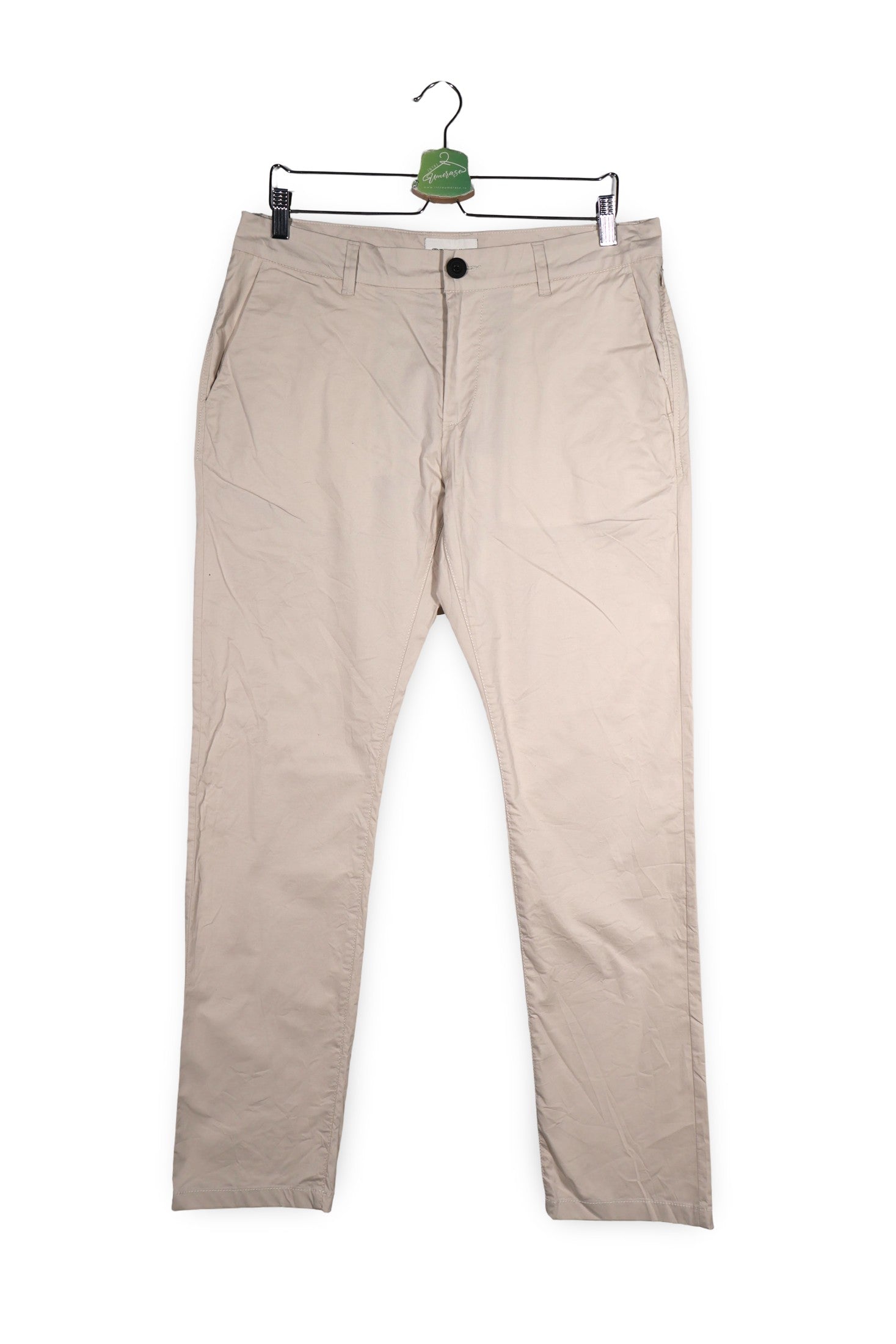 Pantaloni Tom Tailor bej mărime M vedere din față second-hand premium