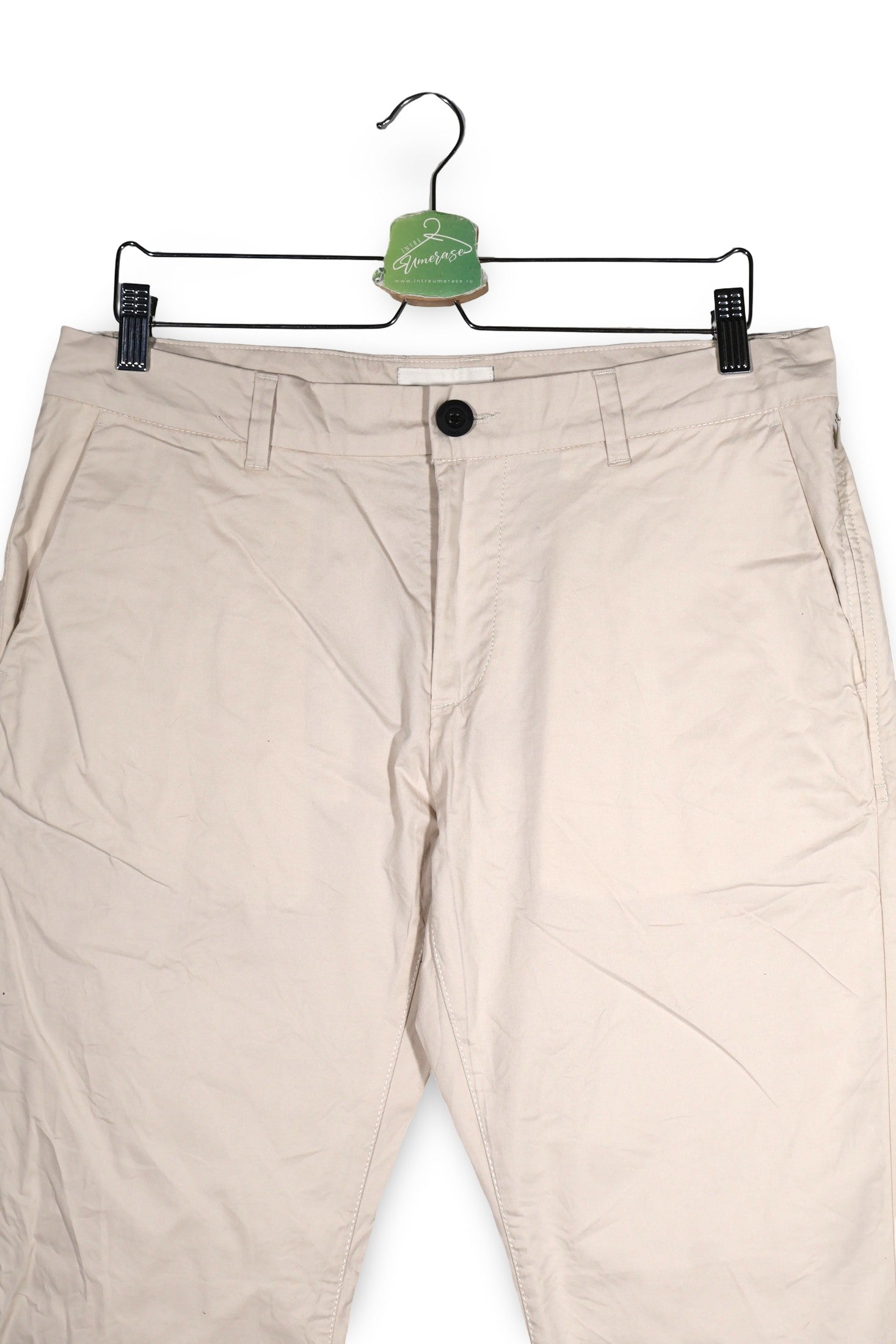 Pantaloni Tom Tailor bej mărime M detaliu material și croială second-hand premium