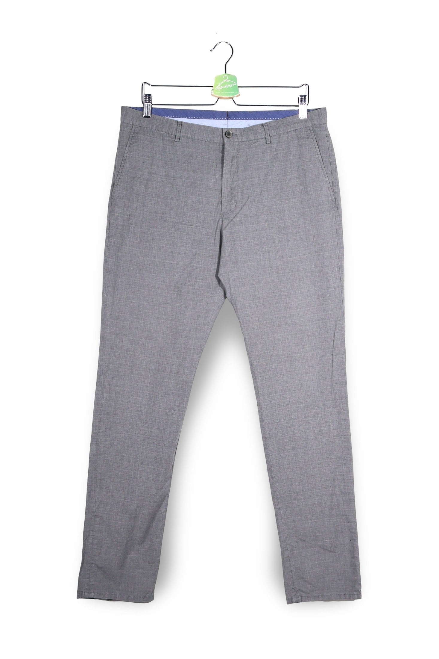 Pantaloni Massimo Dutti gri mărime M vedere din față second-hand premium