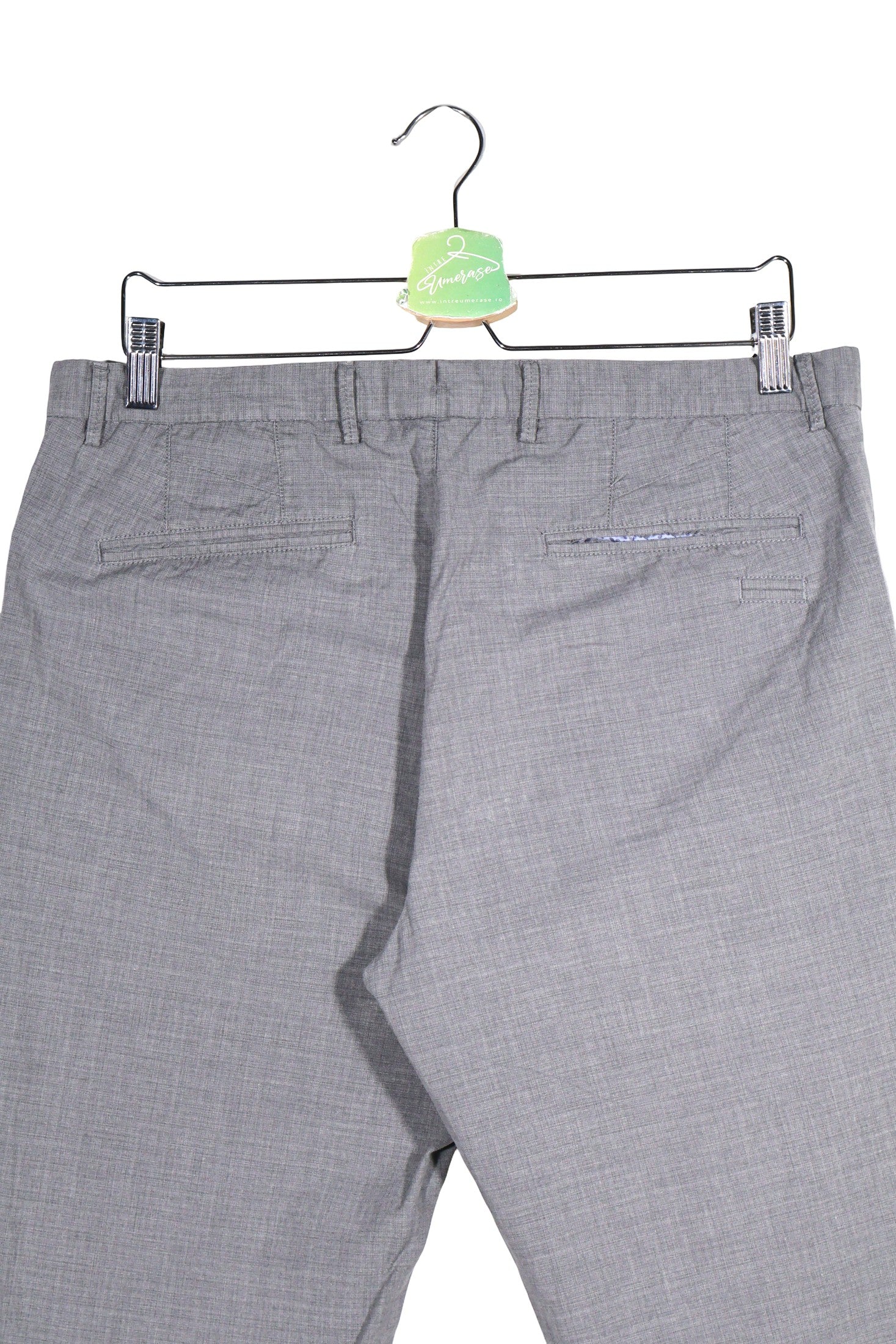 Pantaloni Massimo Dutti gri mărime M vedere din spate second-hand premium