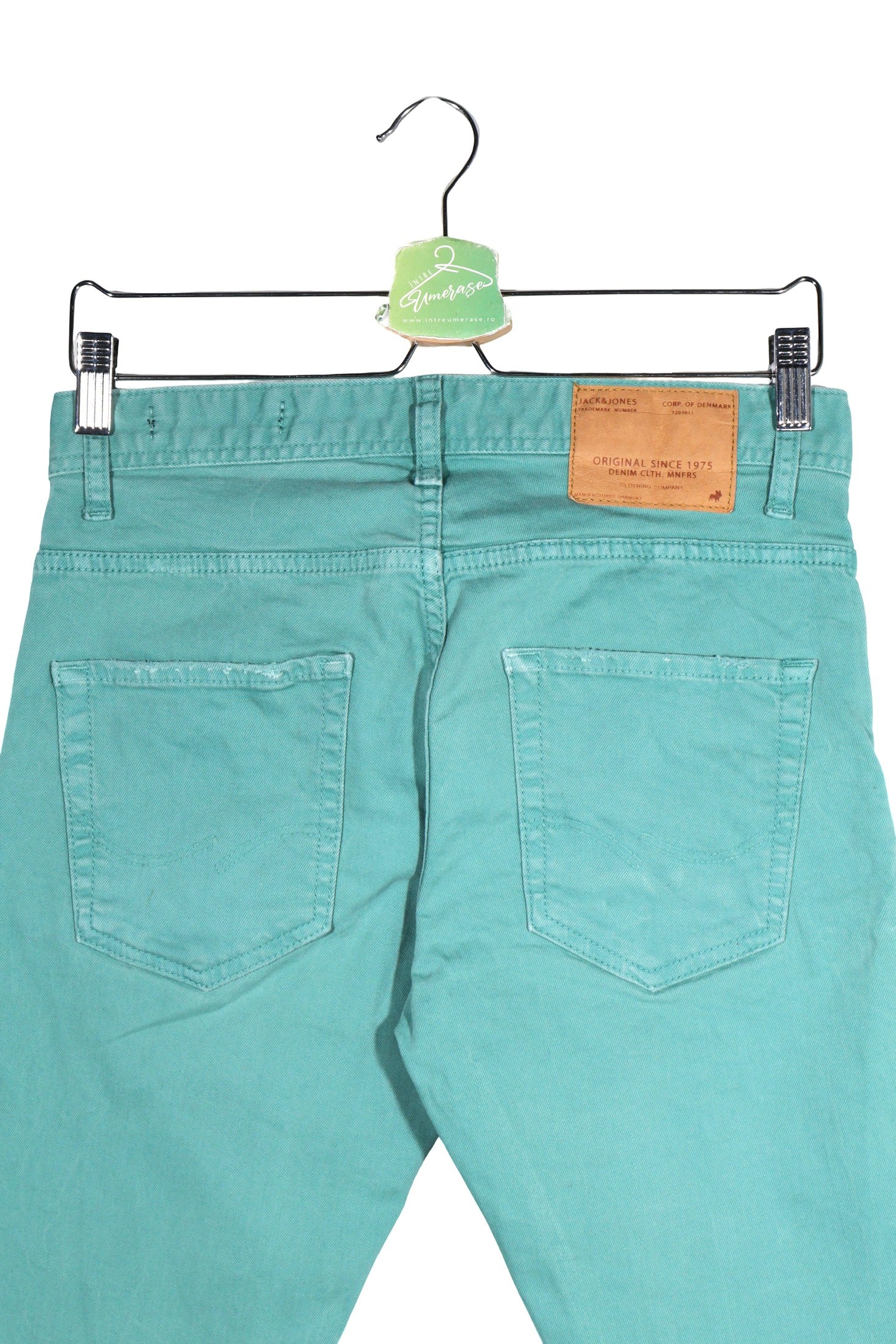 Blugi JACK & JONES turcoaz mărime W29 vedere din spate second-hand premium