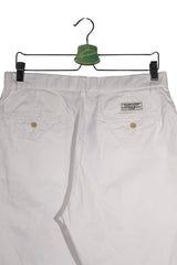 Pantaloni scurti Polo by Ralph Lauren alb mărime S detaliu material și croială second-hand premium