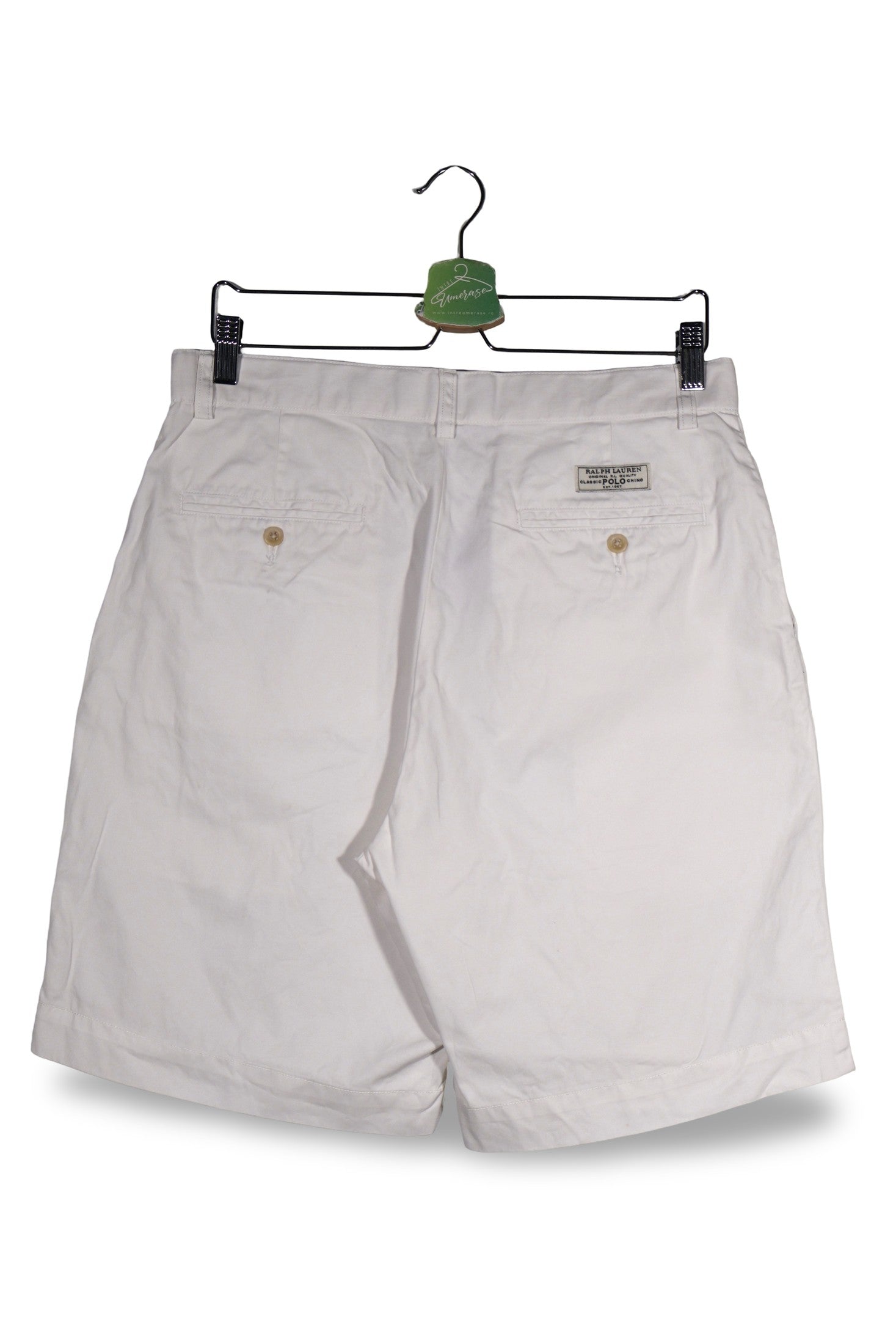 Pantaloni scurti Polo by Ralph Lauren alb mărime S vedere din spate second-hand premium