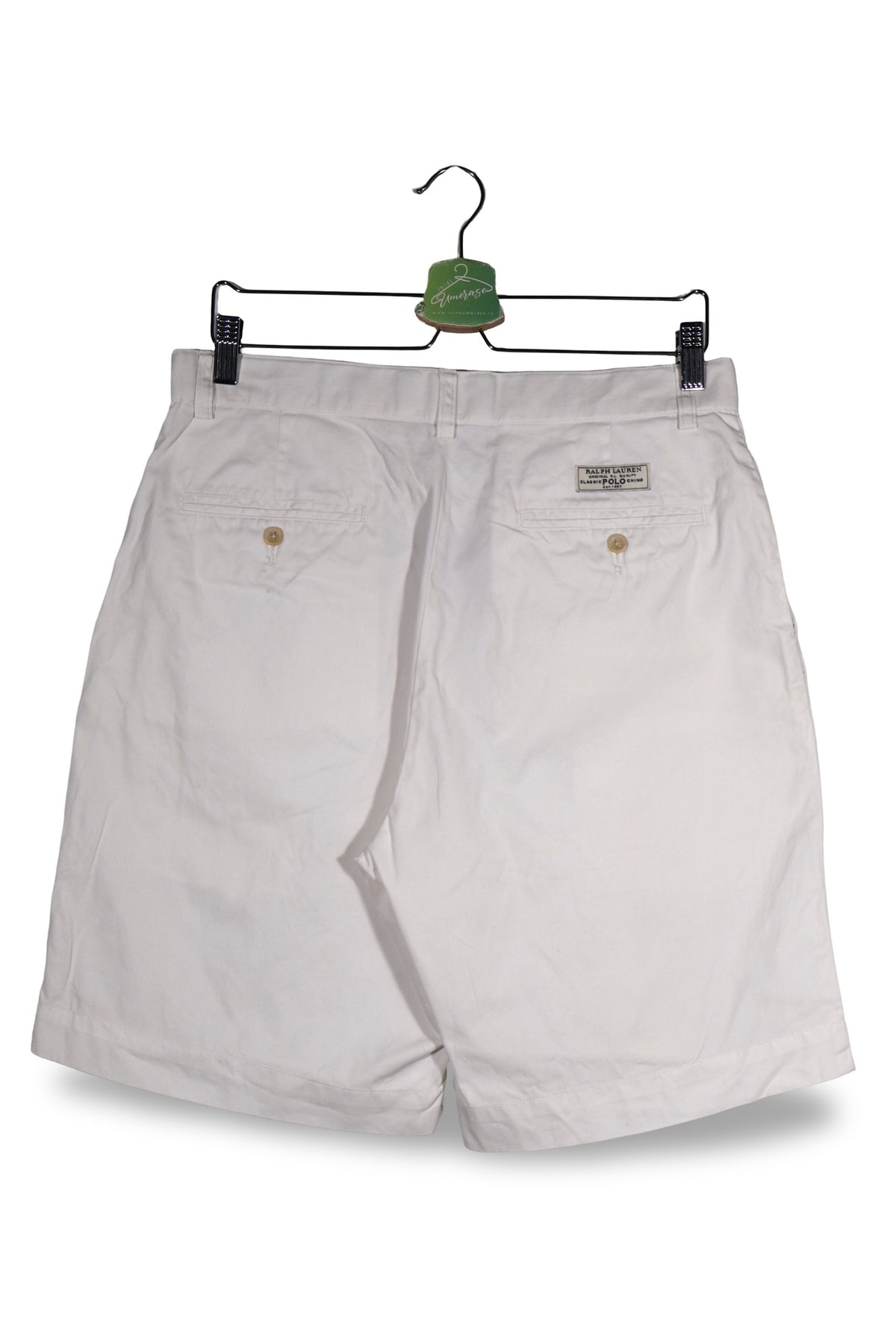 Pantaloni scurti Polo by Ralph Lauren alb mărime S vedere din spate second-hand premium