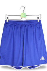 Pantaloni scurti adidas albastru mărime L detaliu material și croială second-hand premium