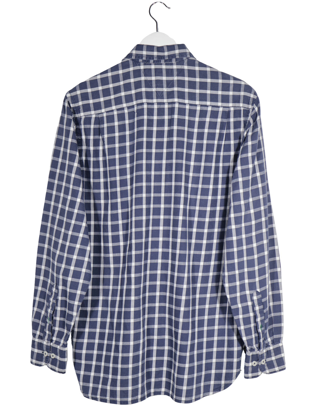 Camasa Tommy Hilfiger bleumarin, alb, verde mărime S vedere din spate second-hand premium