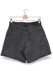 Blugi scurti Abercrombie & Fitch gri închis spălat mărime M vedere din spate second-hand premium