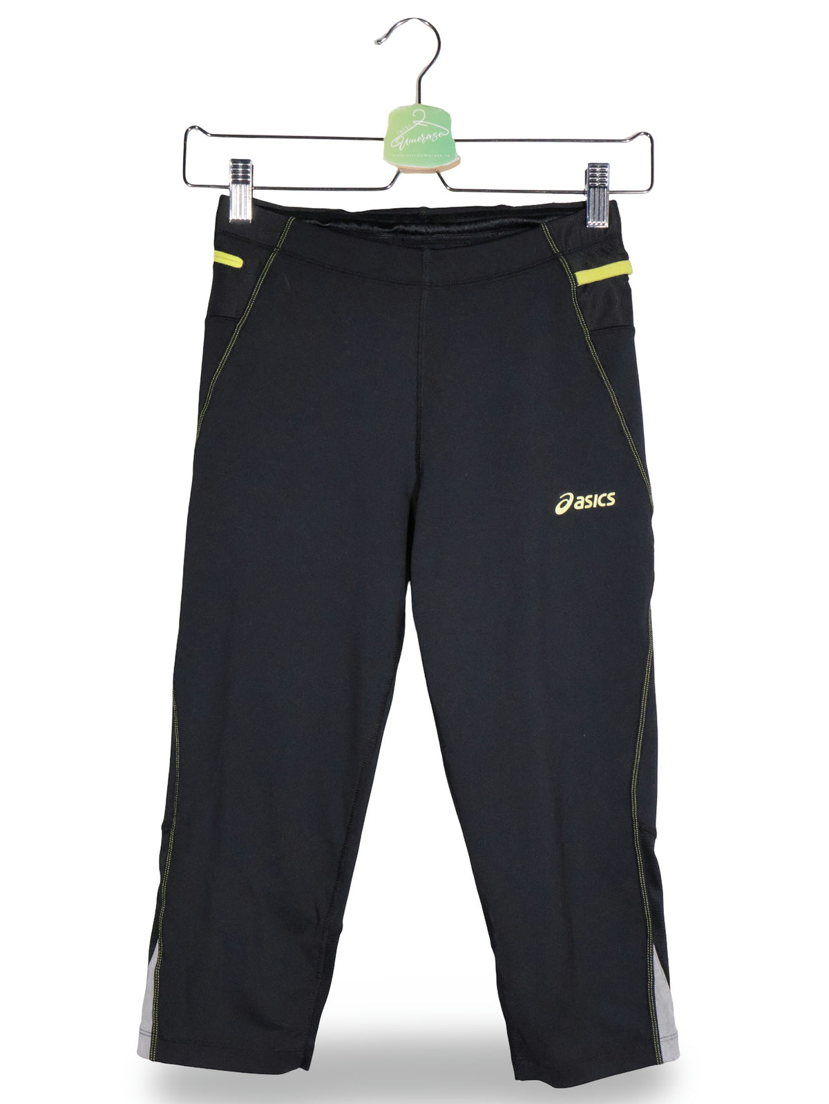 Pantaloni scurti asics negru mărime S vedere din față second-hand premium