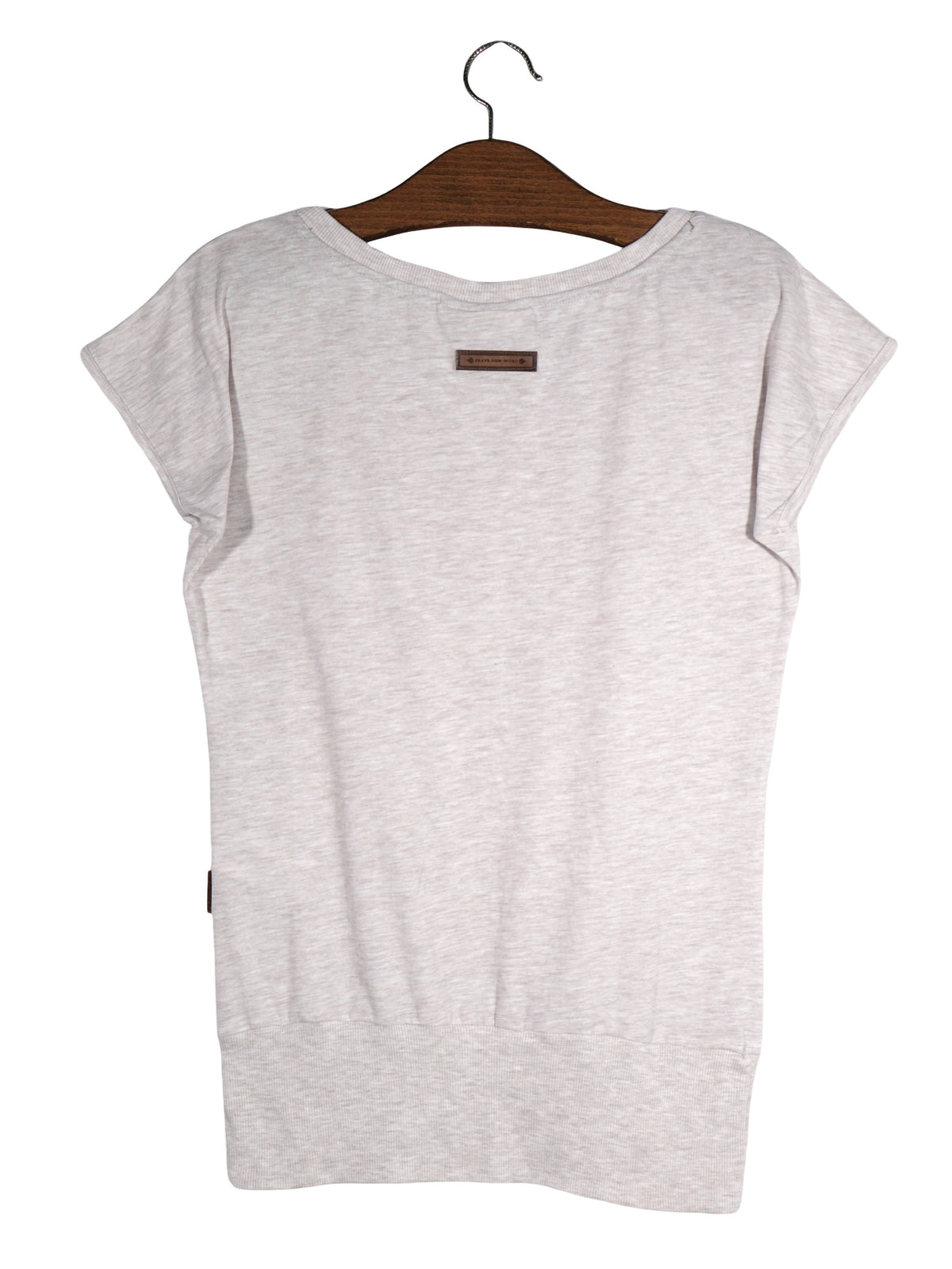 Tricou Naketano gri deschis melanj mărime XL vedere din spate second-hand premium