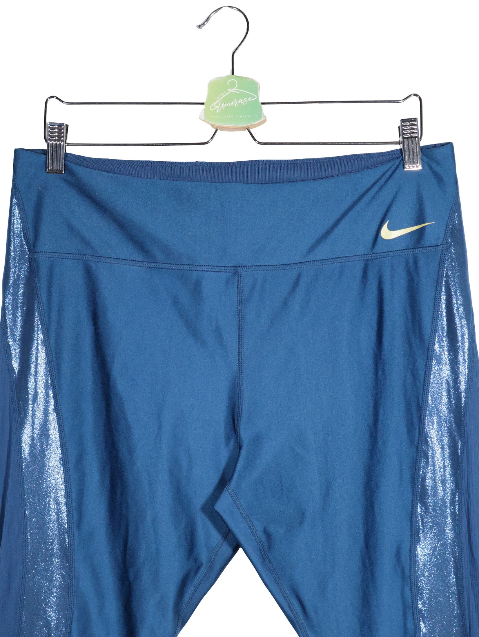 Colanti Nike albastru mărime XL detaliu material și croială second-hand premium