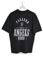 Tricou PEGADOR negru mărime S vedere din spate second-hand premium