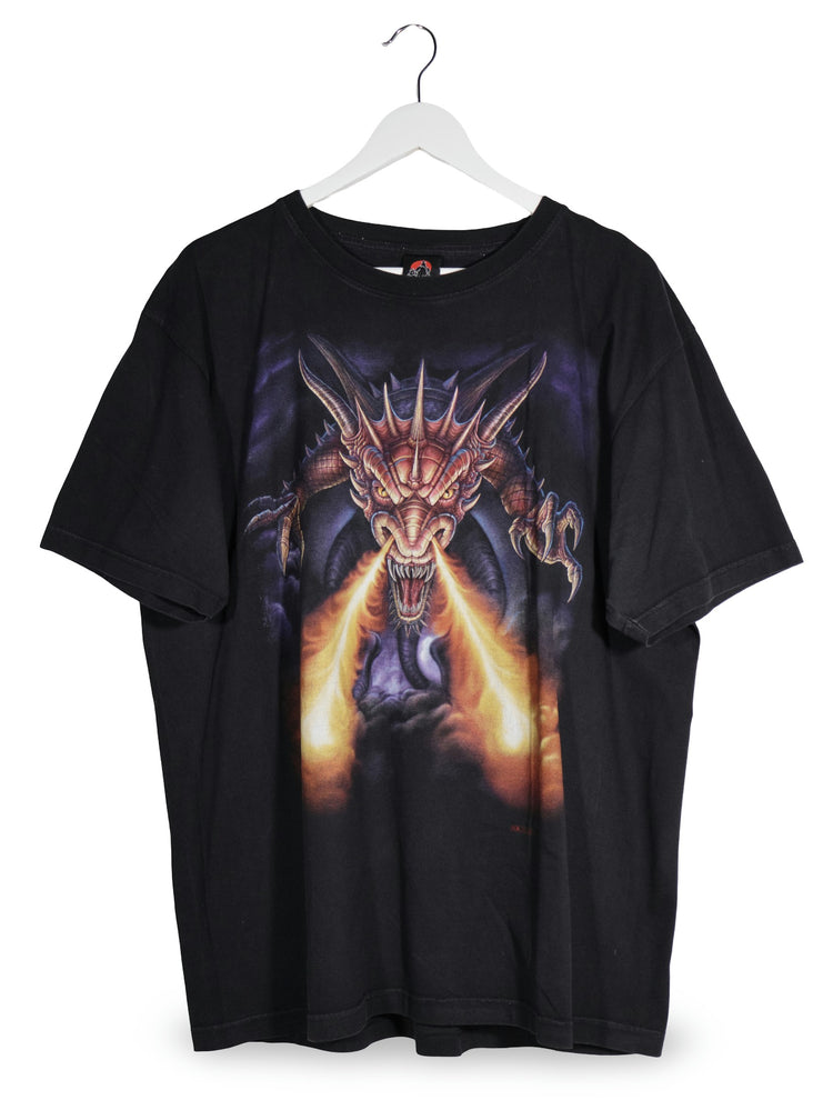 Tricou Hero Buff negru mărime XL vedere din față second-hand premium
