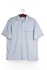 Cămașă - Vaude albastru deschis din bumbac, cu buzunar cu fermoar – XL – Femei - fata