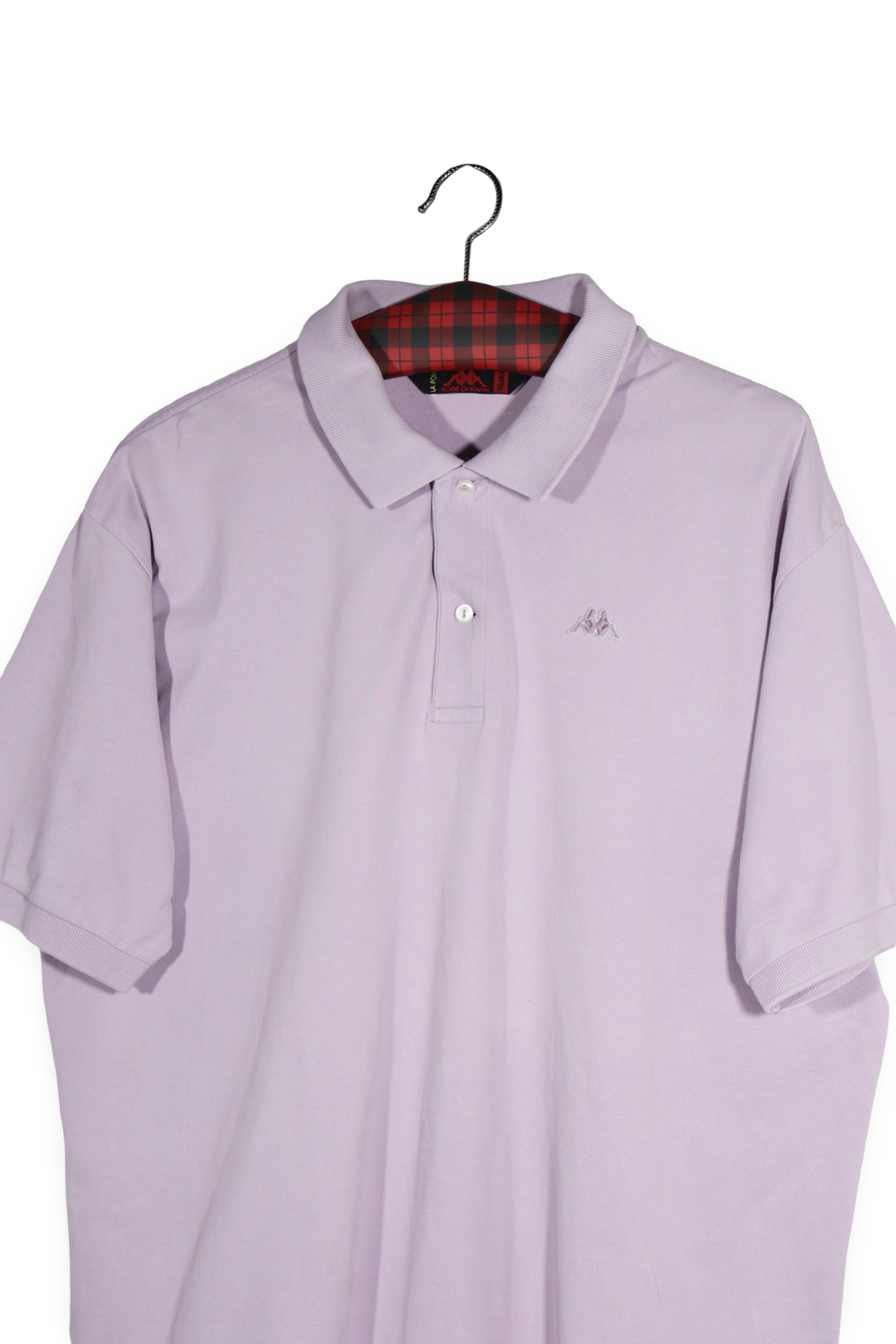 Tricou - Kappa polo lila din bumbac – XL – Bărbați - detaliu