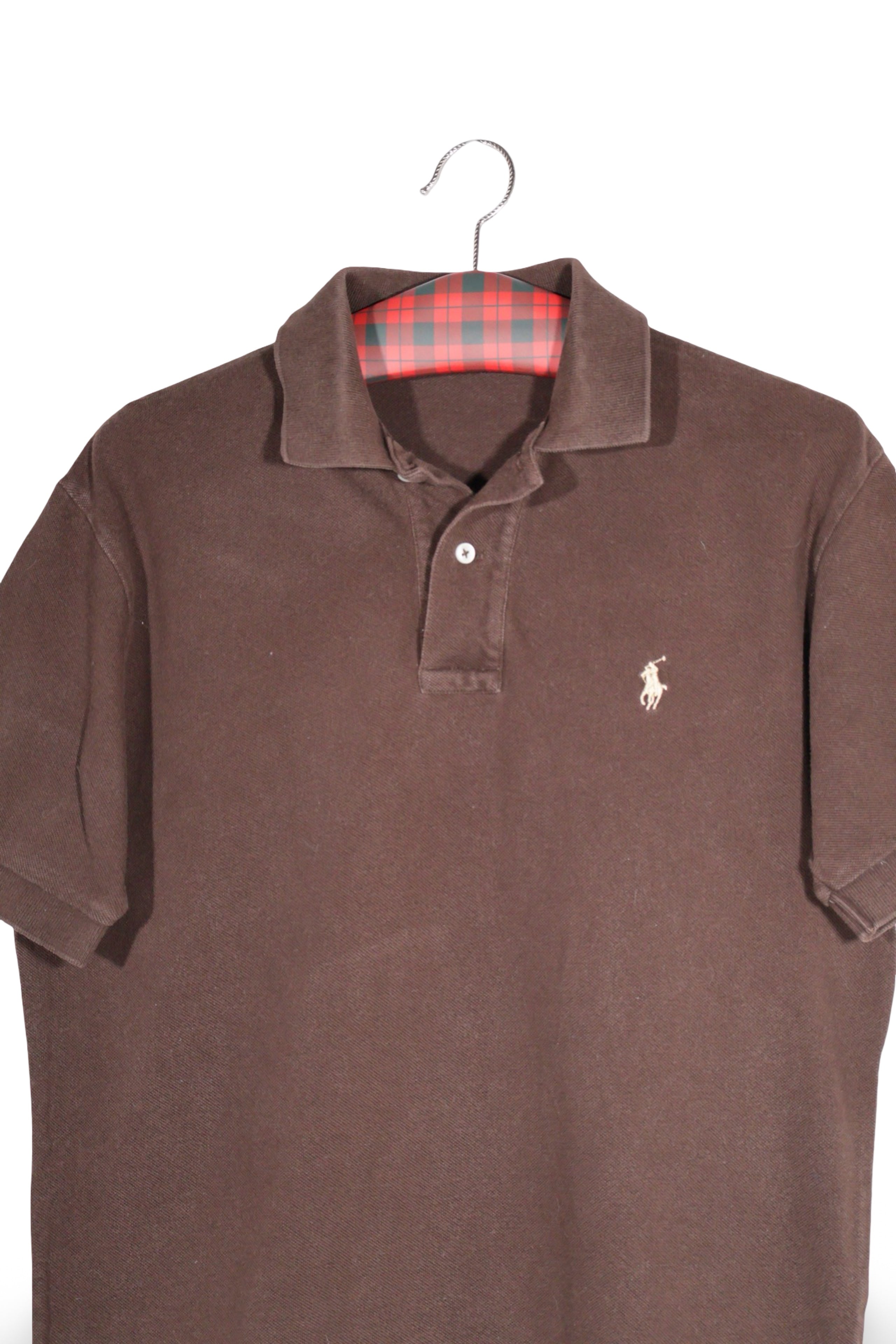 Tricou - RALPH LAUREN polo maro din bumbac – S – Bărbați - detaliu