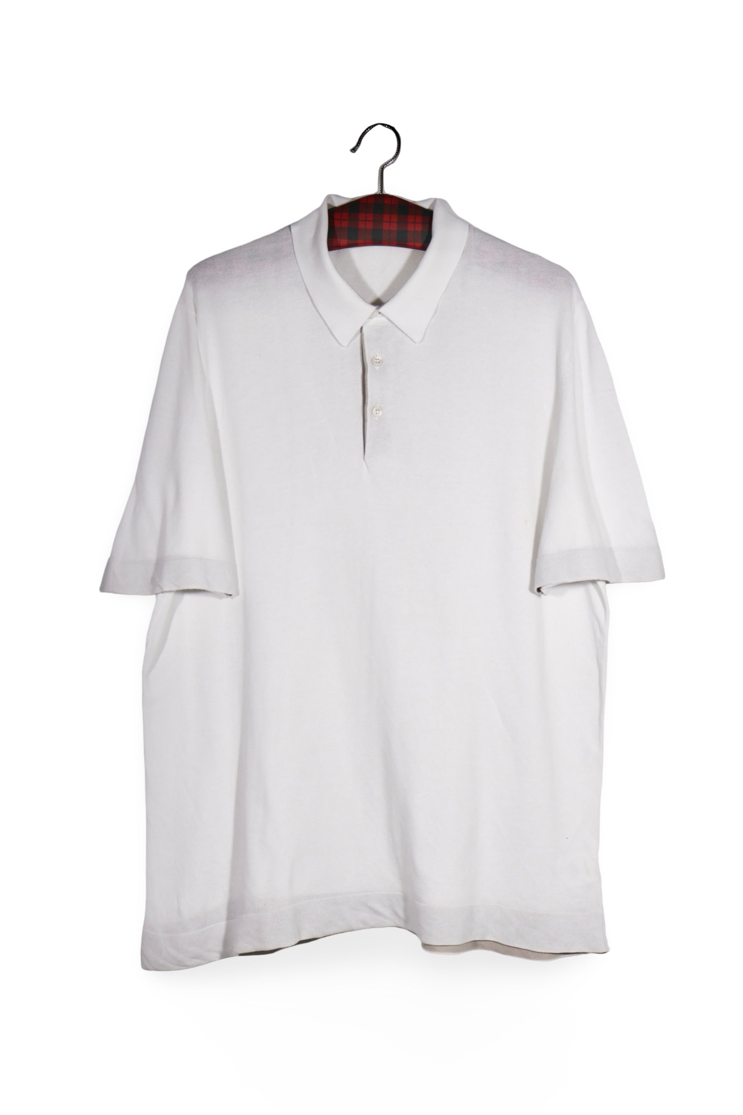 Tricou - Premium alb polo din bumbac – XL – Bărbați - fata