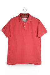 Tricou - Camel polo rosu din bumbac – M – Bărbați - fata