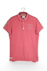 Tricou - Camp David rosu spalacit cu imprimeu discret – M – Bărbați - fata