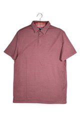 Tricou - CHARLES TYRWHITT visiniu cu imprimeu micro-patrat din bumbac – M – Bărbați - fata
