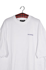 Tricou - Premium alb cu imprimeu grafic la spate – L – Bărbați - detaliu