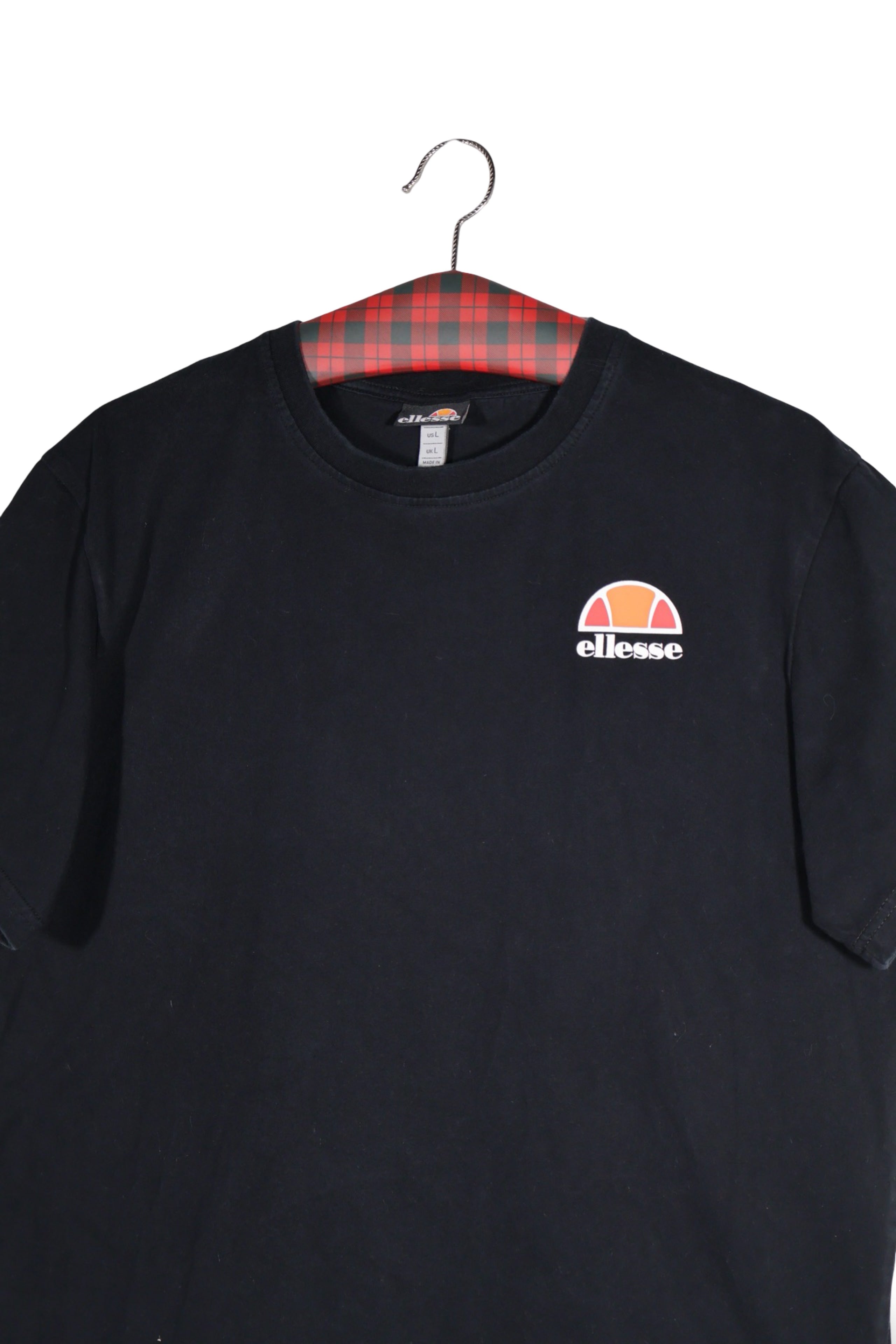 Tricou - Ellesse negru din bumbac cu logo la piept – L – Femei - detaliu