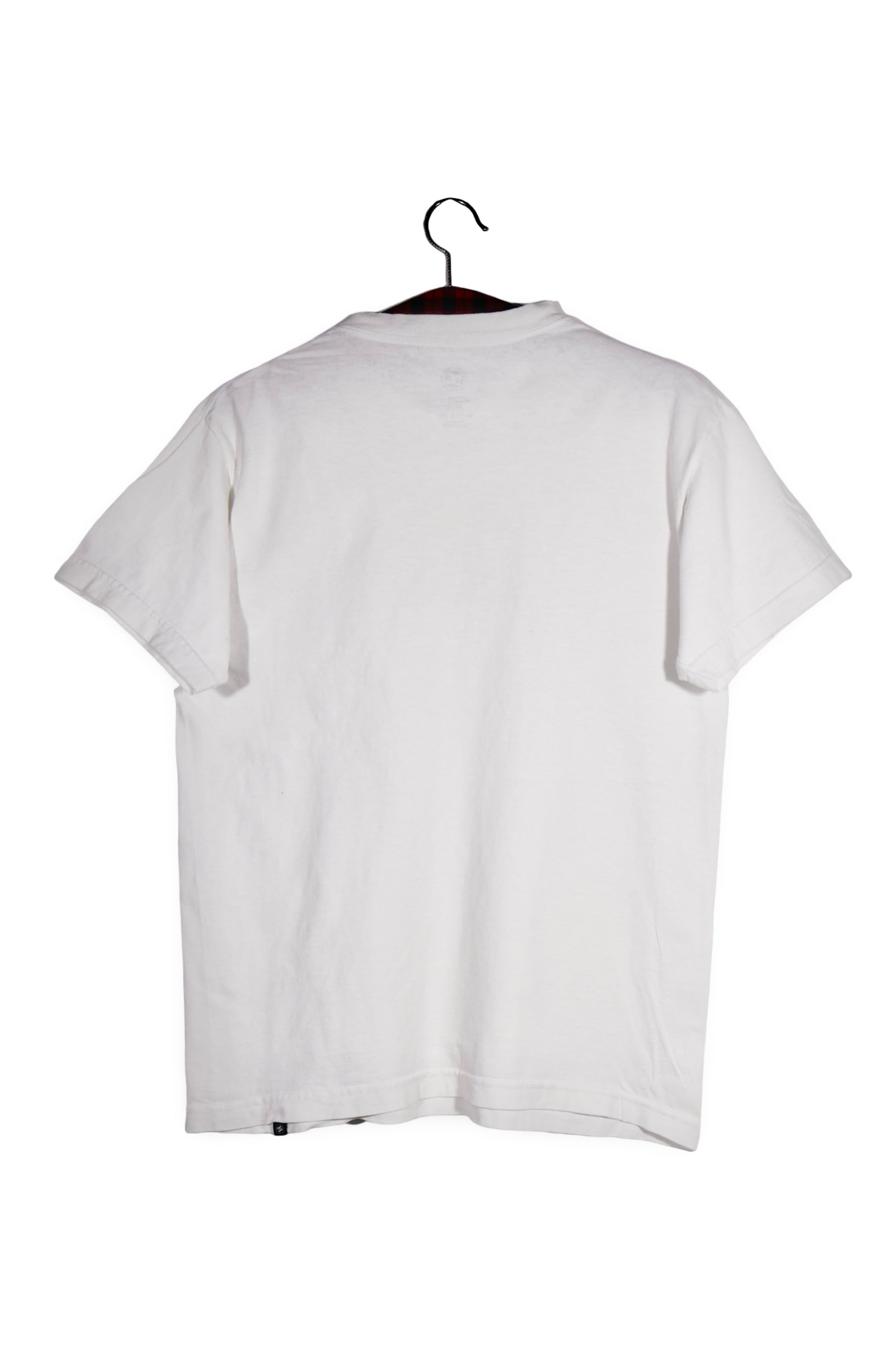Tricou - DC alb cu print grafic pastelat – M – Femei - spate