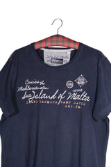 Tricou - Camp David bleumarin din bumbac cu imprimeu marin – XL – Bărbați - detaliu