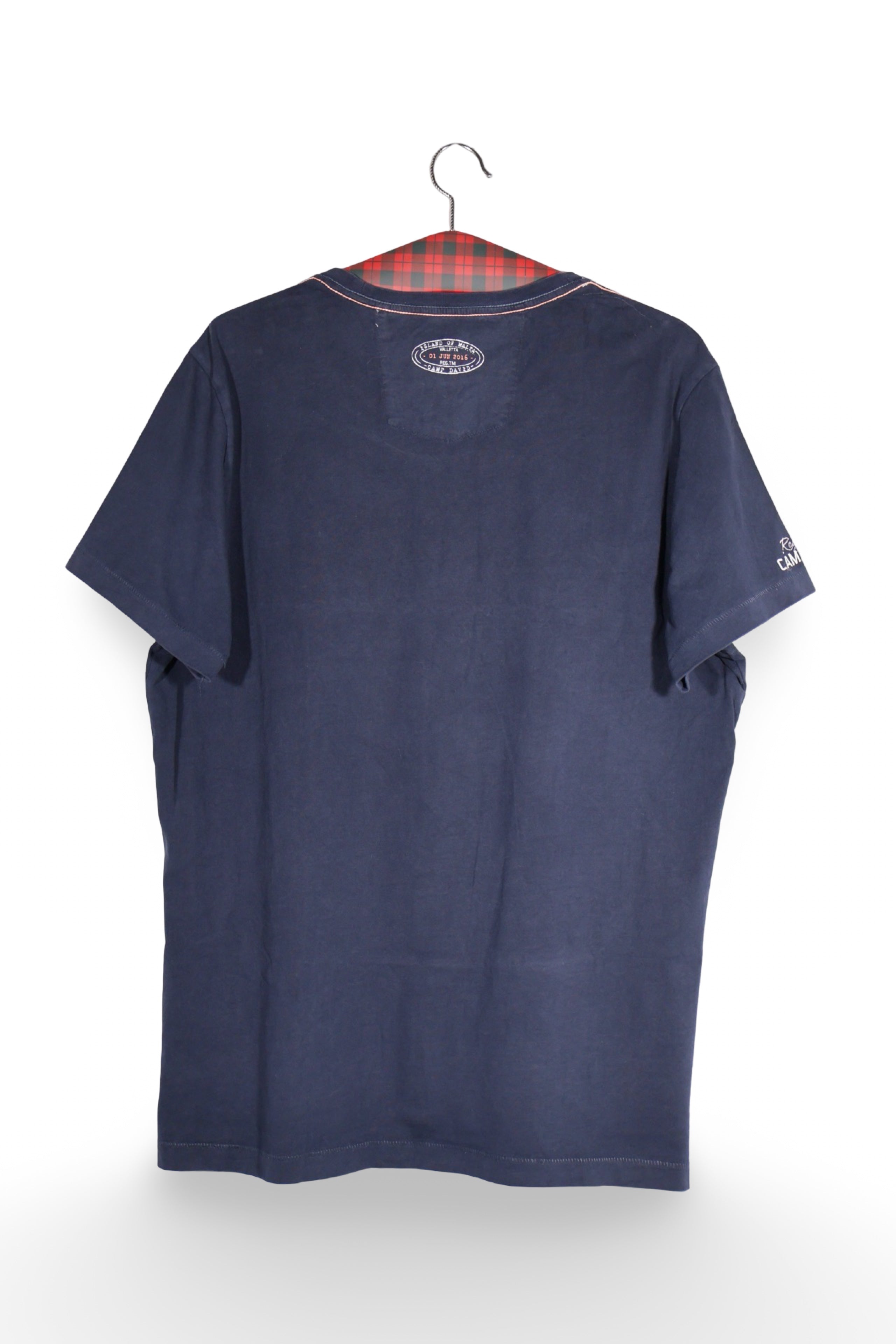 Tricou - Camp David bleumarin din bumbac cu imprimeu marin – XL – Bărbați - spate