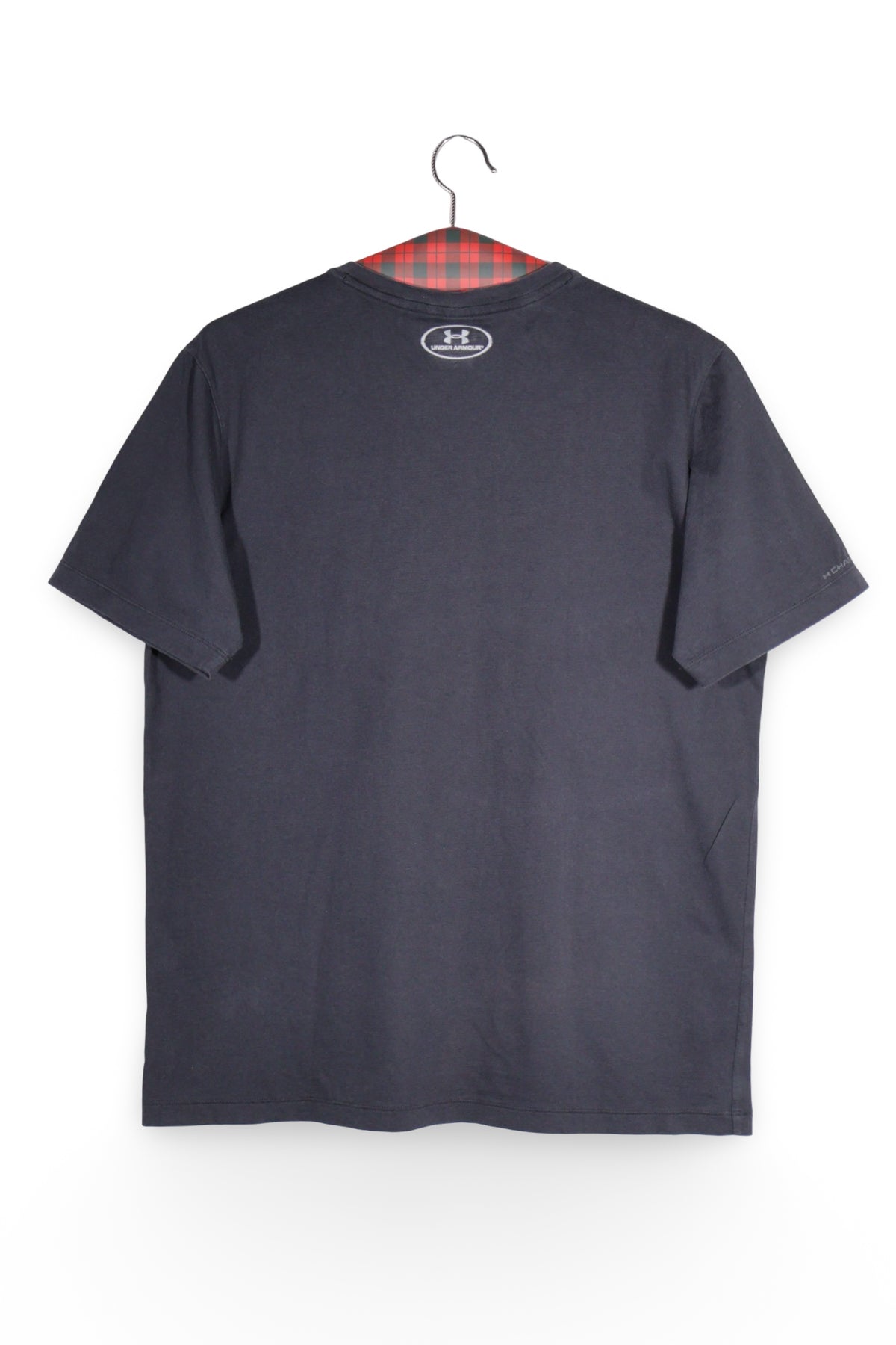 Tricou - Under Armour negru cu guler in V și logo discret – M – Bărbați - spate