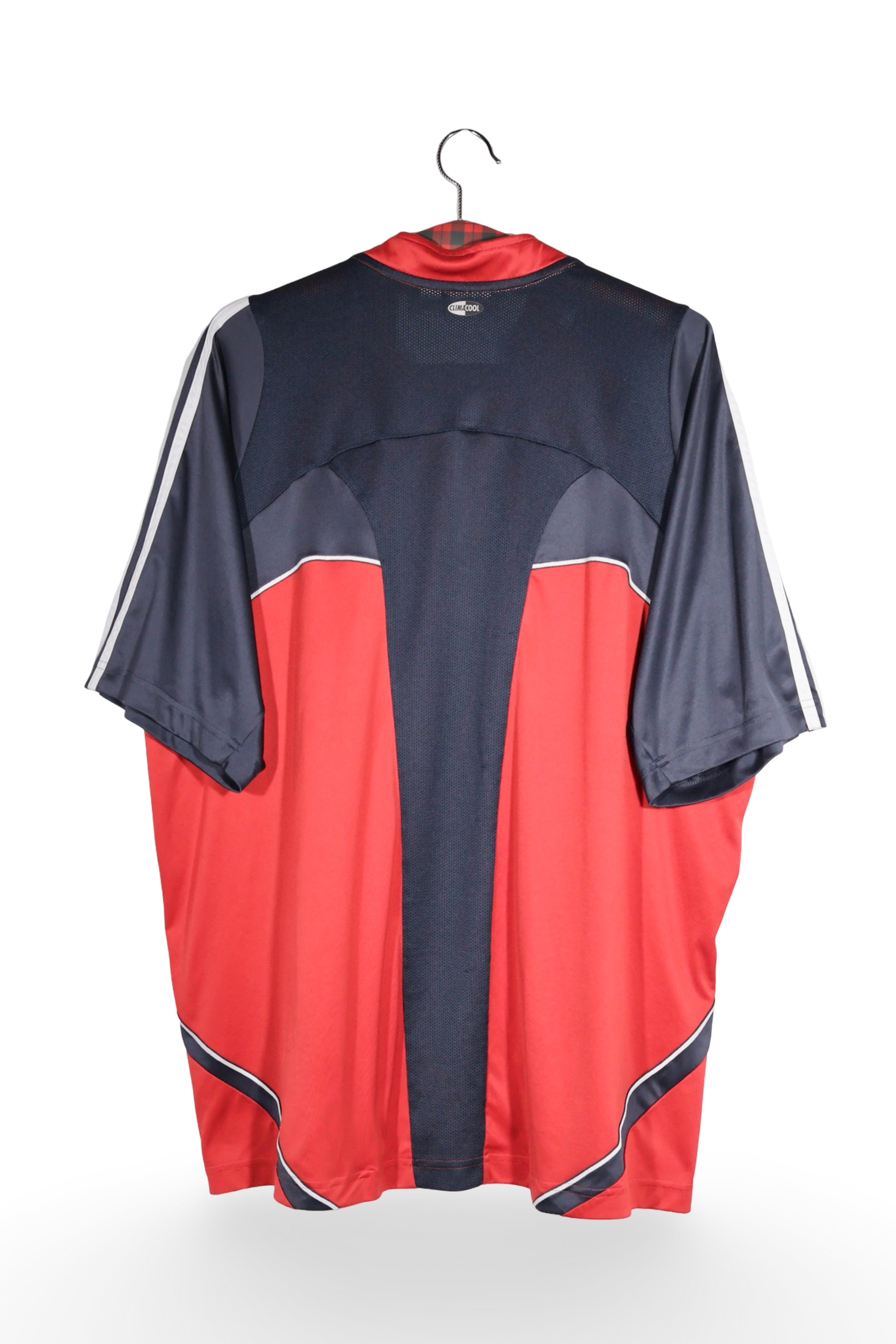 Tricou - Adidas tricou sport rosu cu dungi contrastante – XXL – Bărbați - spate