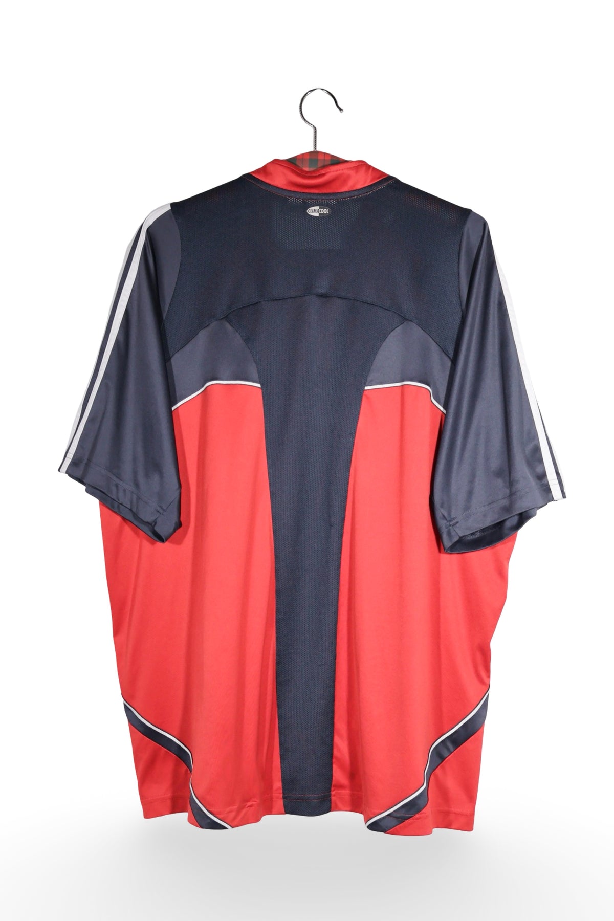 Tricou - Adidas tricou sport rosu cu dungi contrastante – XXL – Bărbați - spate