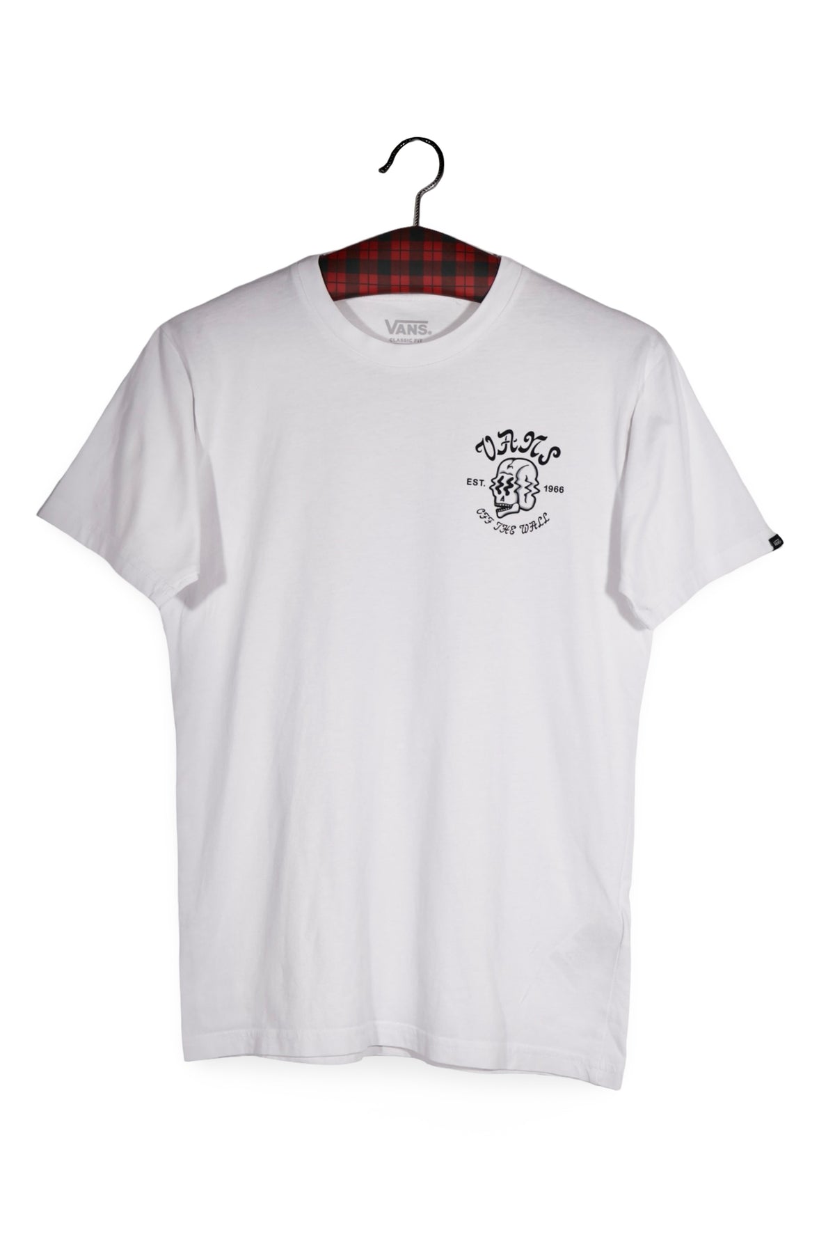 Tricou - VANS alb cu print grafic pe piept si spate – S – Femei - fata