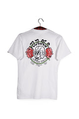 Tricou - VANS alb cu print grafic pe piept si spate – S – Femei - spate
