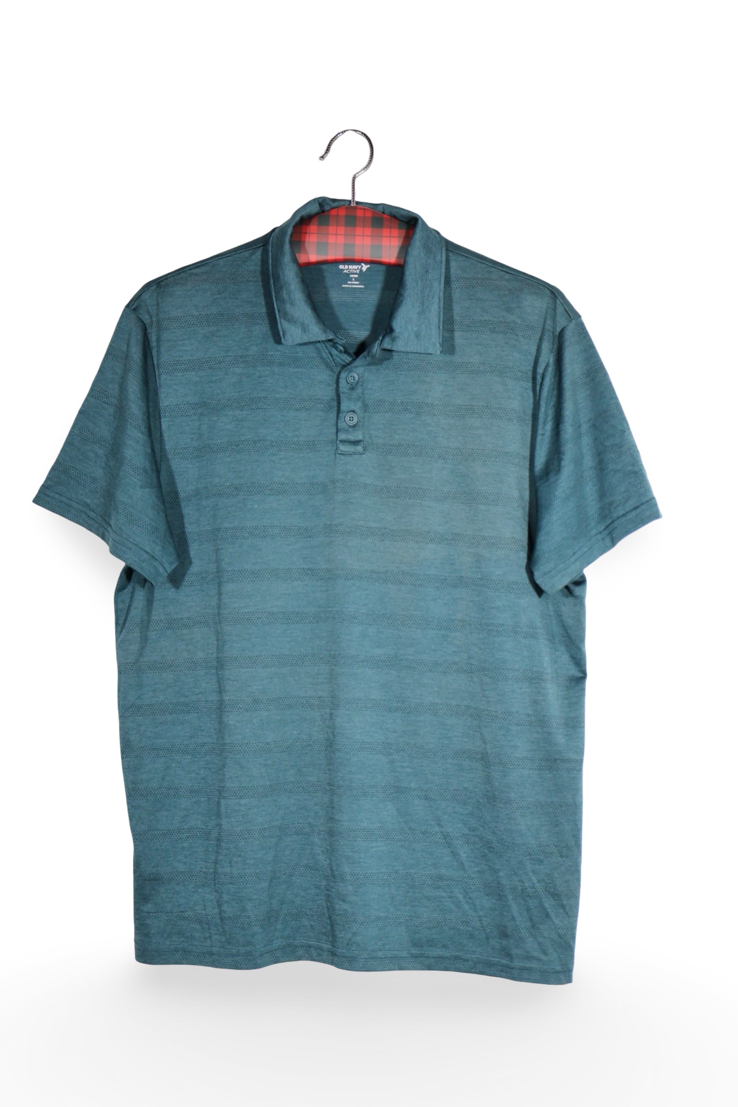 Tricou - Old Navy albastru petrol cu textură discretă – L – Bărbați - fata