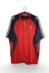 Tricou - Adidas roșu cu inserții contrastante sport – XL – Bărbați - fata