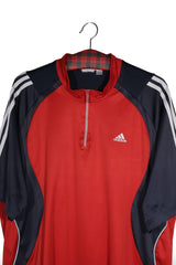 Tricou - Adidas roșu cu inserții contrastante sport – XL – Bărbați - detaliu