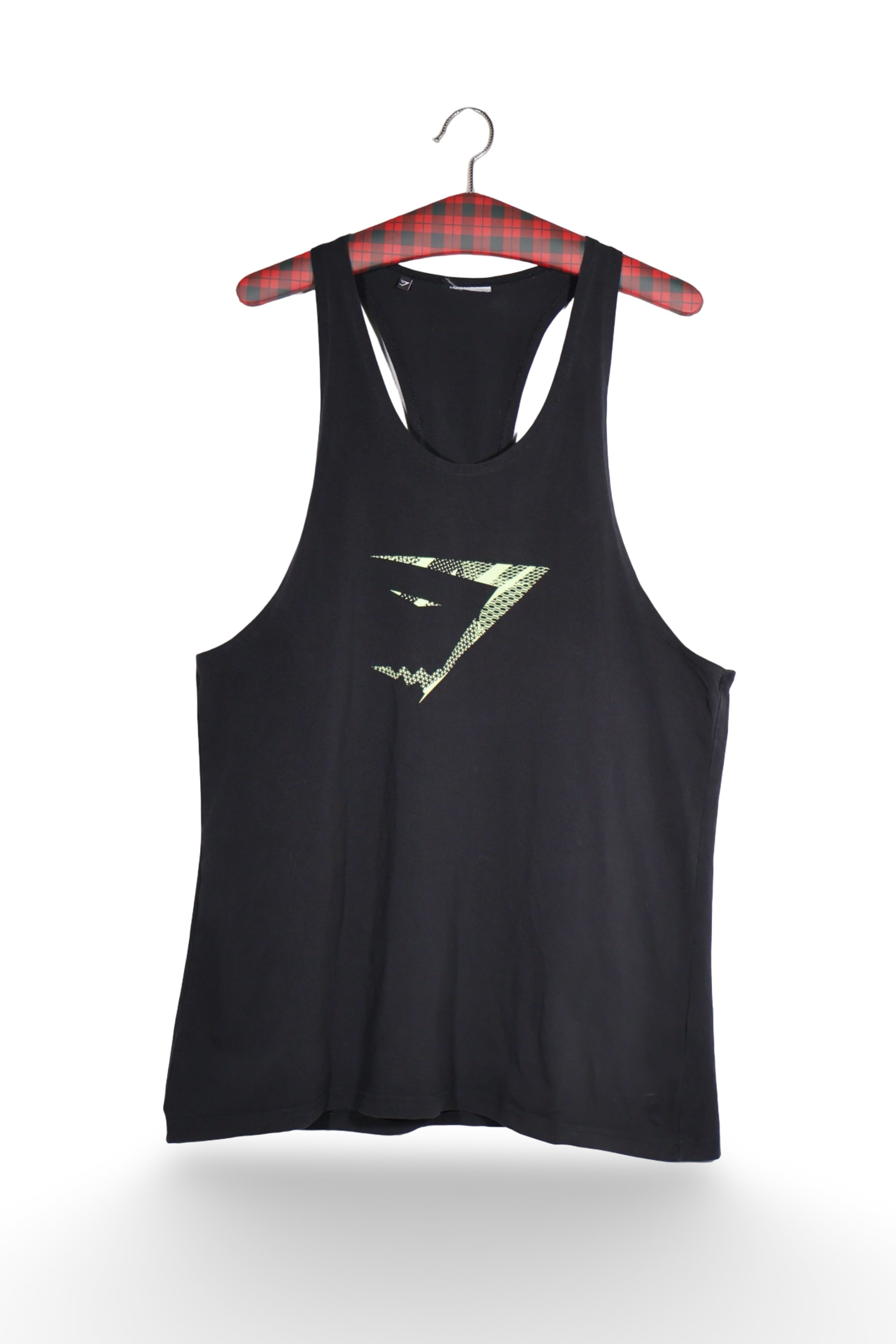 Top - Premium top negru sport cu logo fluorescent – XL – Femei - fata