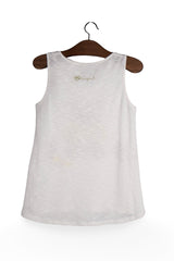 Top - Desigual alb cu imprimeu ornamental colorat – M – Femei - spate
