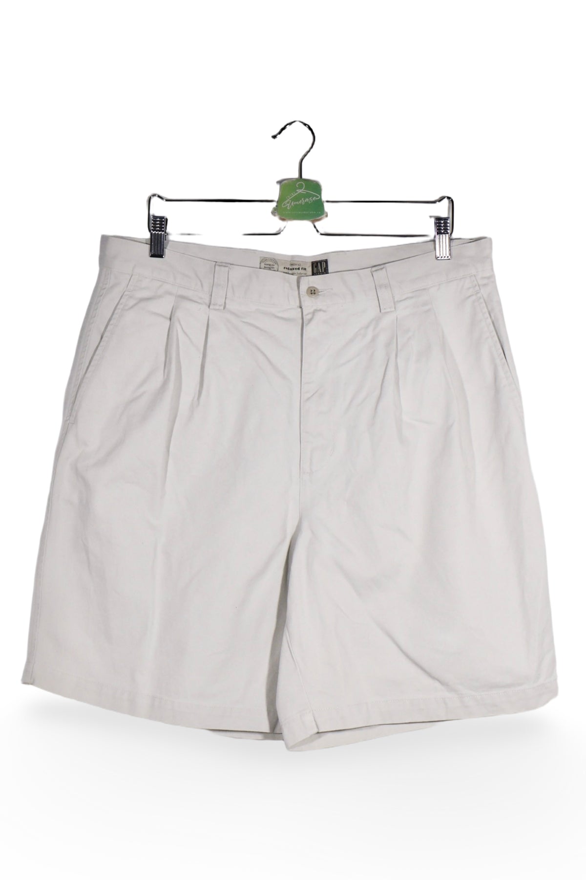 Pantaloni scurți - GAP chino alb murdar din bumbac – L – Bărbați - fata