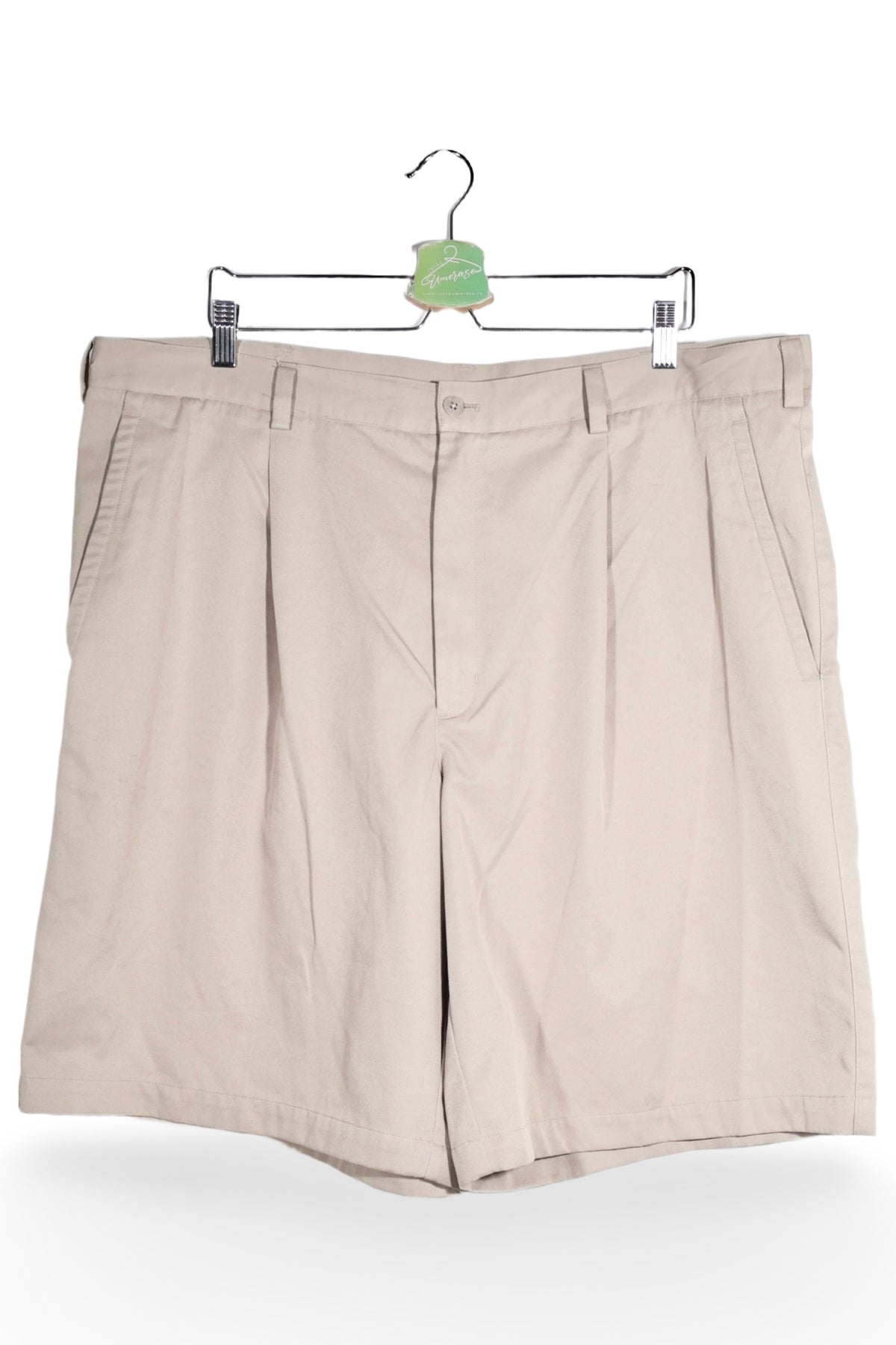 Pantaloni scurți - NIKE chino bej plisat pentru golf – L – Bărbați - fata