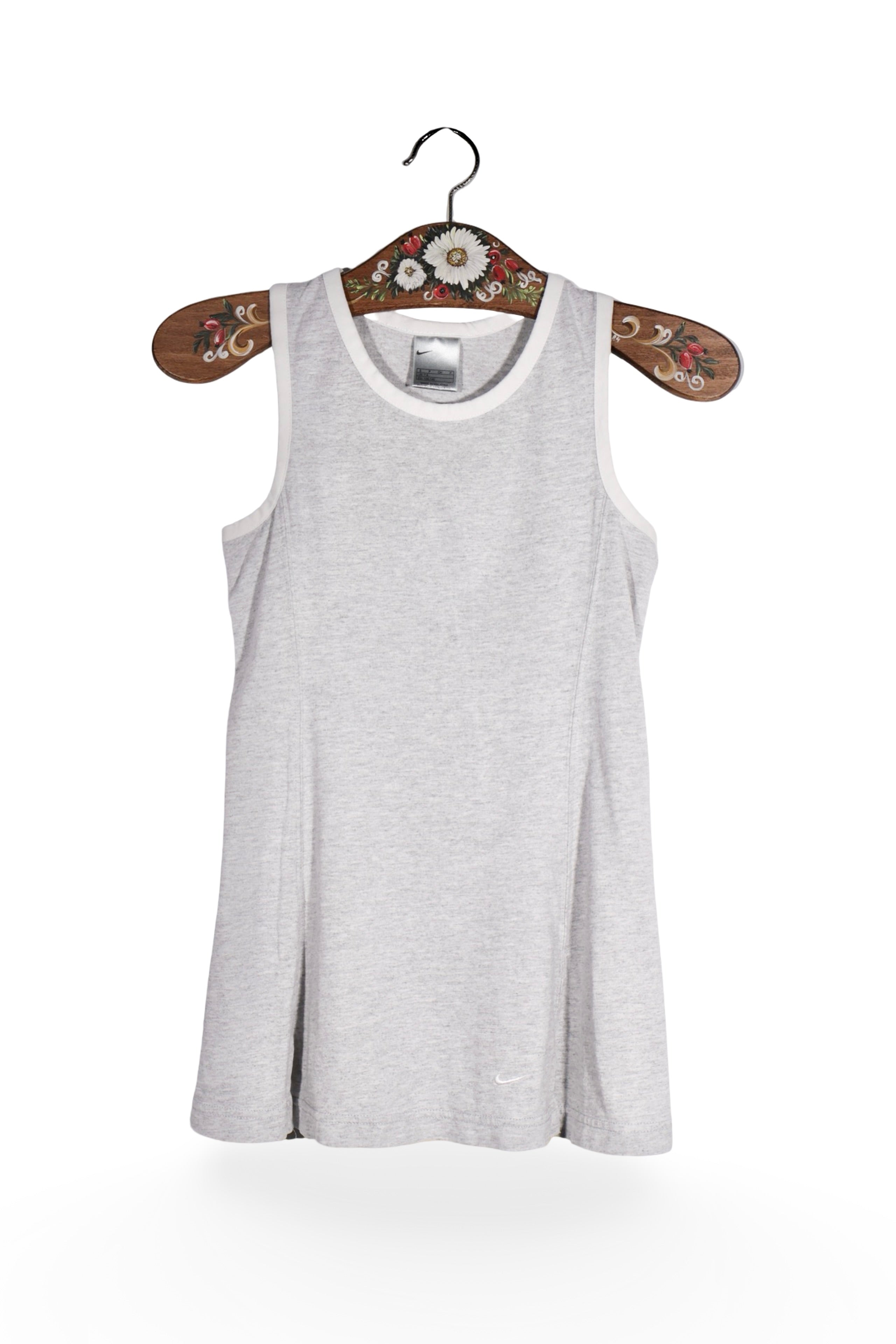 Maiou - NIKE gri deschis sport, cu margini albe – S – Femei - fata