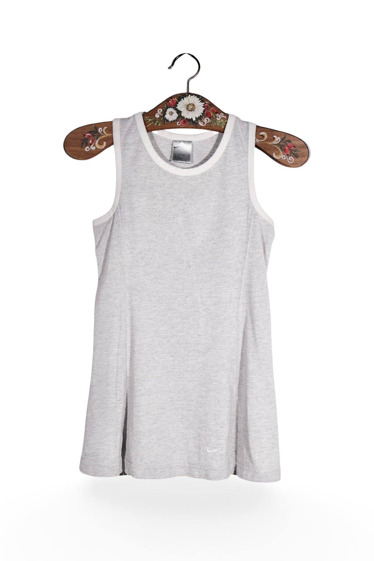 Maiou - NIKE gri deschis sport, cu margini albe – S – Femei - fata
