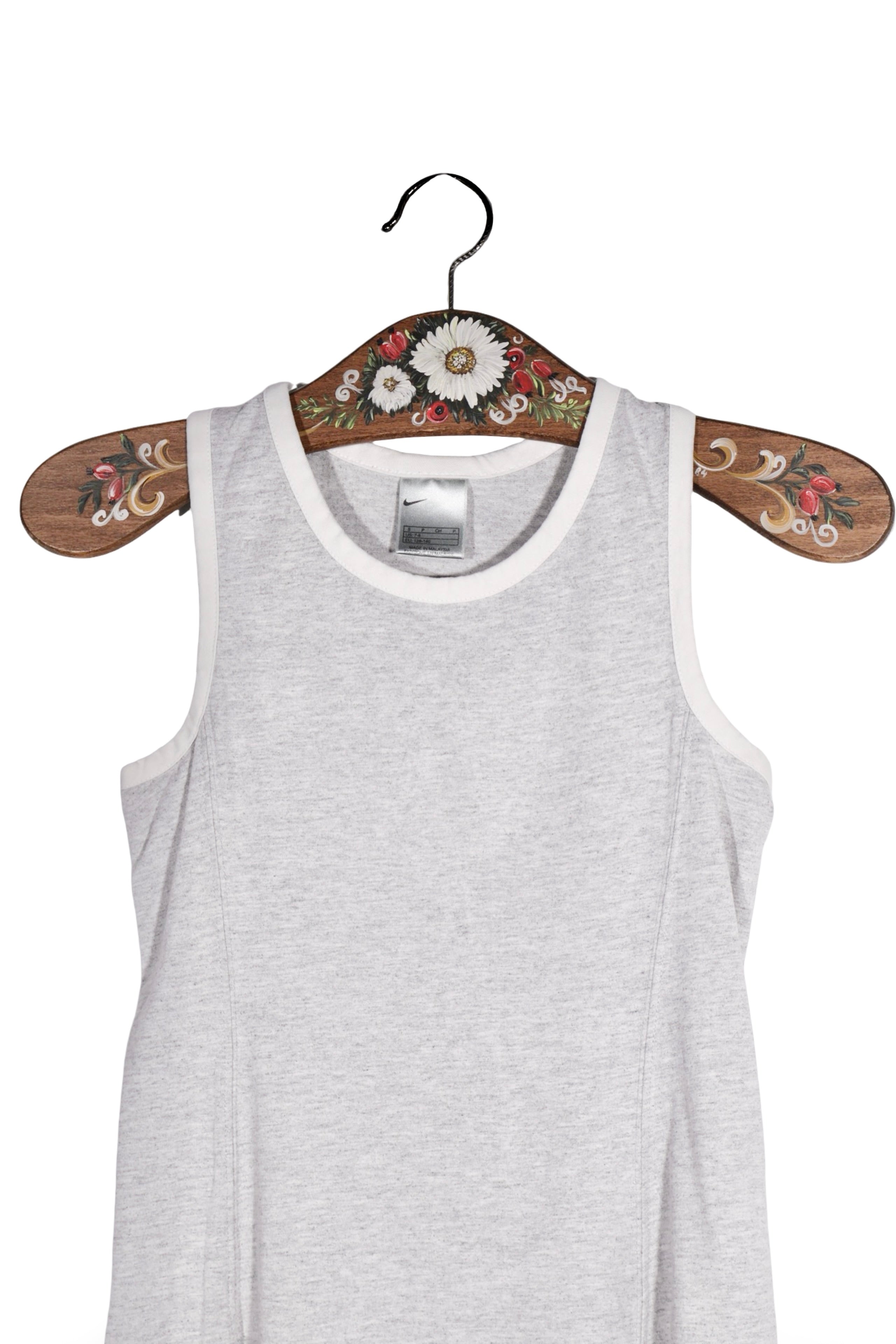 Maiou - NIKE gri deschis sport, cu margini albe – S – Femei - detaliu