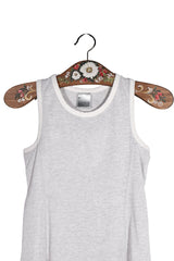 Maiou - NIKE gri deschis sport, cu margini albe – S – Femei - detaliu
