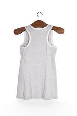 Maiou - NIKE gri deschis sport, cu margini albe – S – Femei - spate