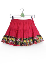 Fustă - Desigual fustă roz fuchsia cu volan imprimat – XXS – Femei - fata